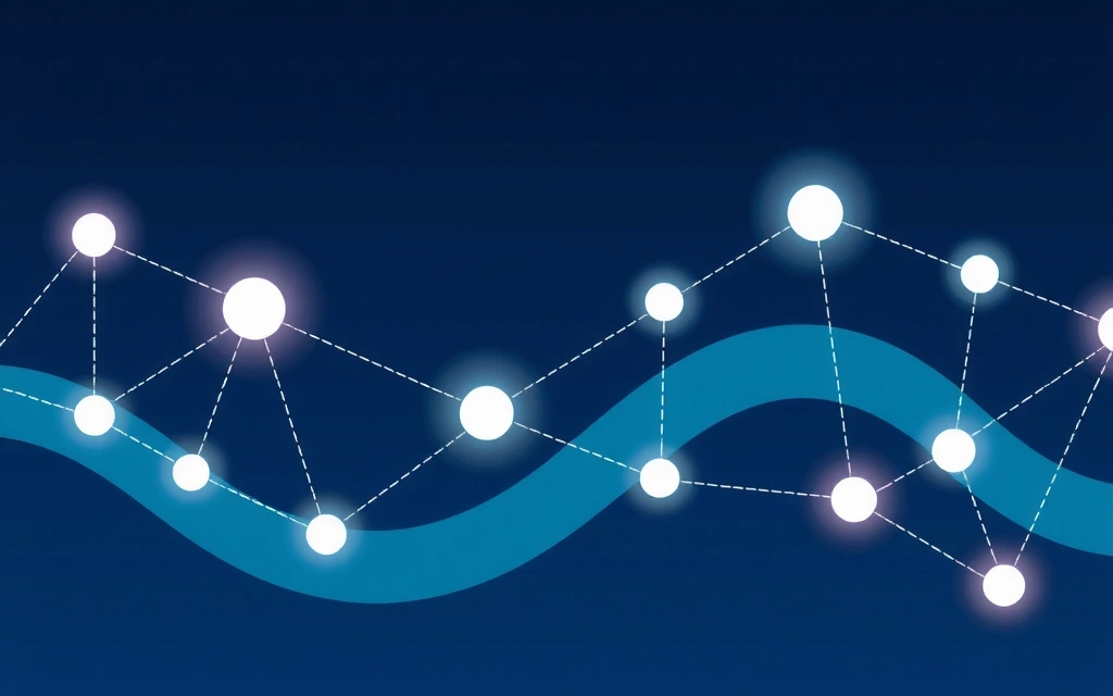 Abstract representation of collaboration and innovation with clean lines