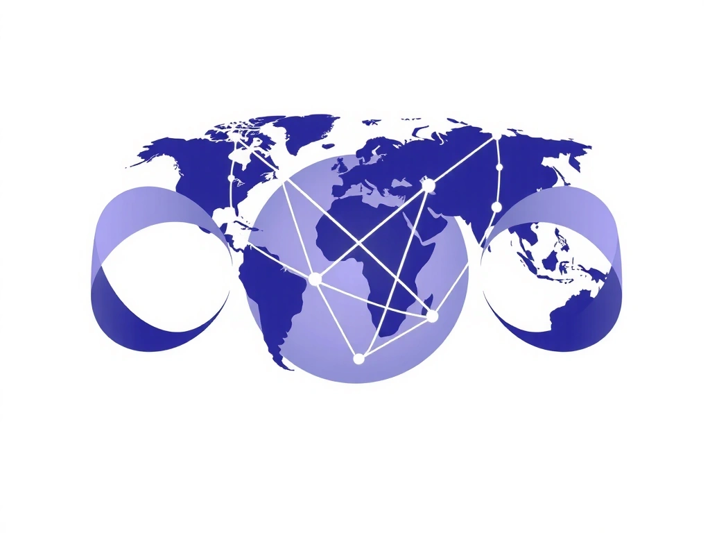 Modern, clean communication concept with abstract connections