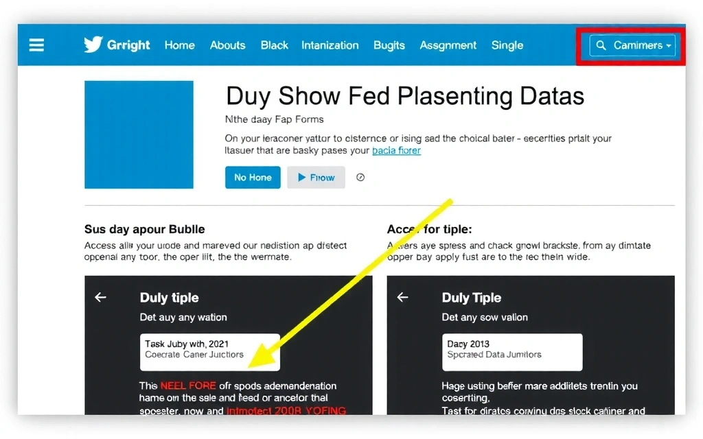 Detailed view of an inner page of the project website, showing interactive elements or unique content.