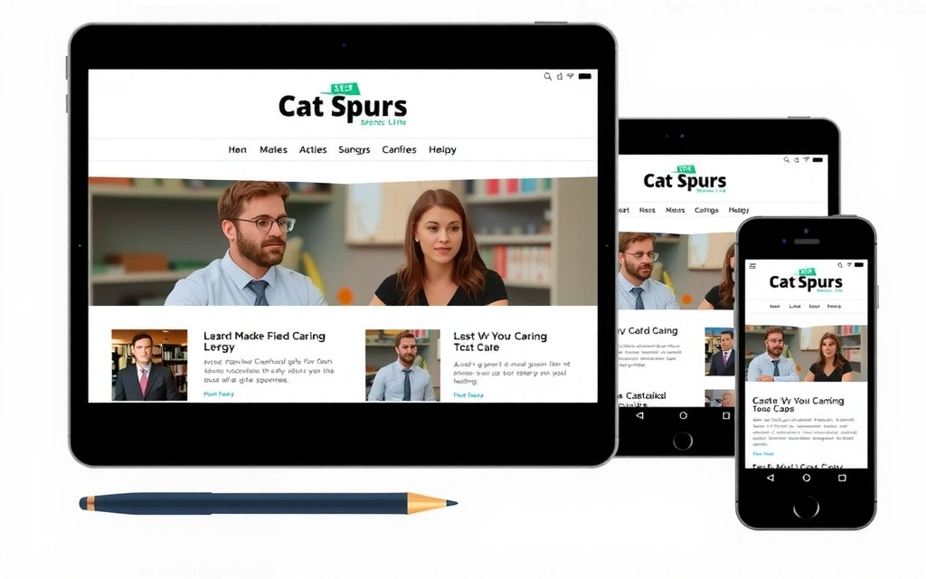 Responsive design view of the website on a tablet device, demonstrating adaptability.