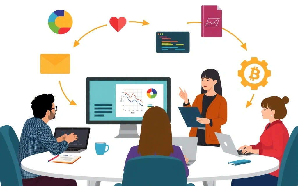 Abstract concept of project planning and collaboration